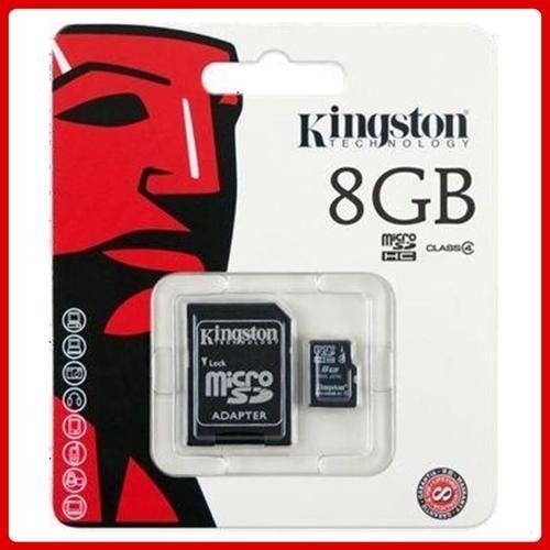 Scheda di memoria Micro SD Kingston da 8 GB + adattatore, CLASSE 4