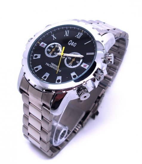 Orologio spia dargento da 4 GB con rilevamento del movimento e visione notturna