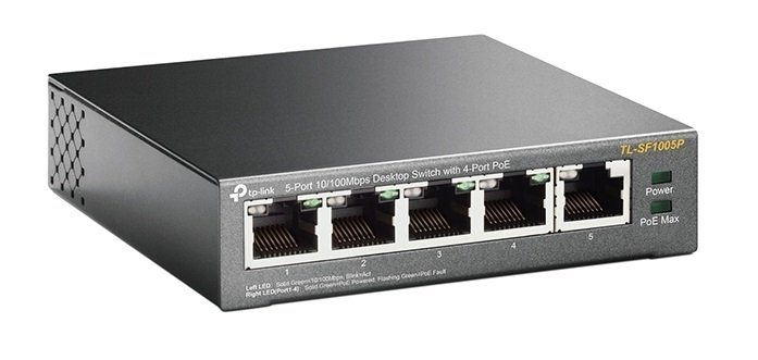 Switch PoE per sistemi di telecamere IP 4 porte TP-LINK