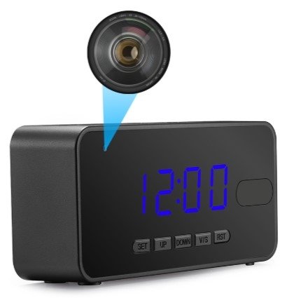 Sveglia spia 1080P con visione notturna e rilevamento del movimento PIR