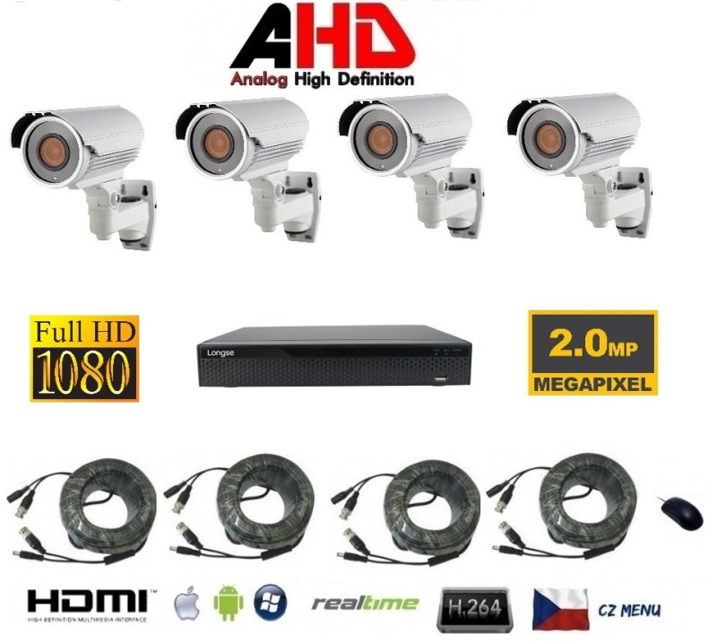 Set di telecamere a 4 canali 2Mpx 4AHD9