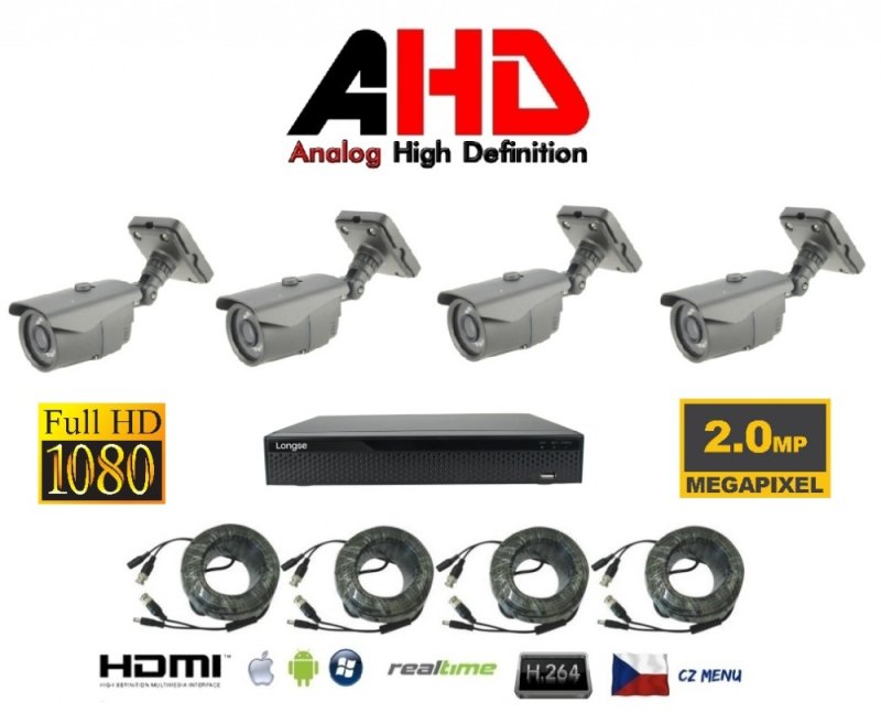 Set di telecamere a 4 canali 2Mpx 4AHD3