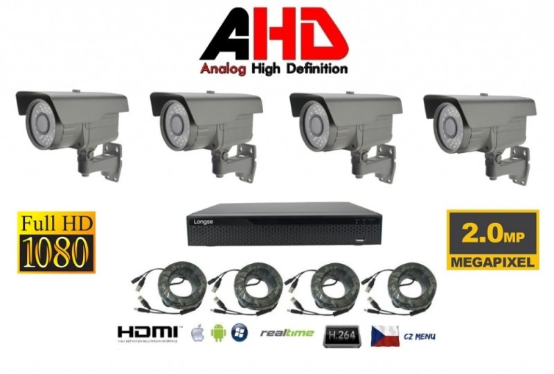Set di telecamere a 4 canali 2Mpx 4AHD6