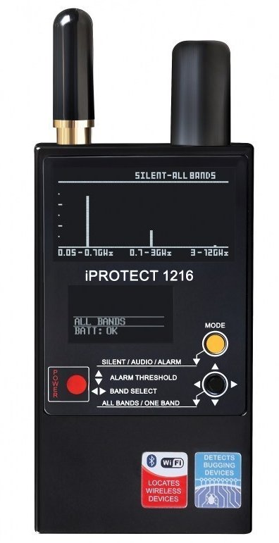Rilevatore di segnali wireless professionale iProtect 1216 con display OLED