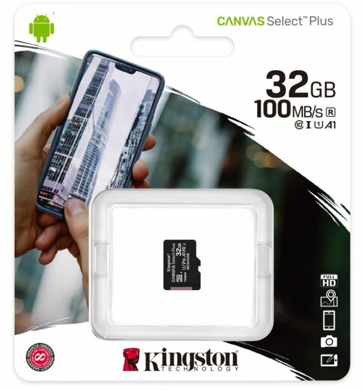 Scheda di memoria Micro SD Kingston da 32 GB, CLASSE 10