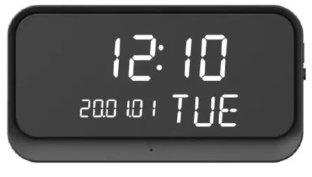 Telecamera Wi-Fi nellorologio digitale con visione notturna e rilevamento del movimento