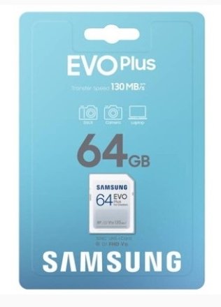 Scheda di memoria Micro SD Samsung EVO Plus 64GB con adattatore SD, Classe 10