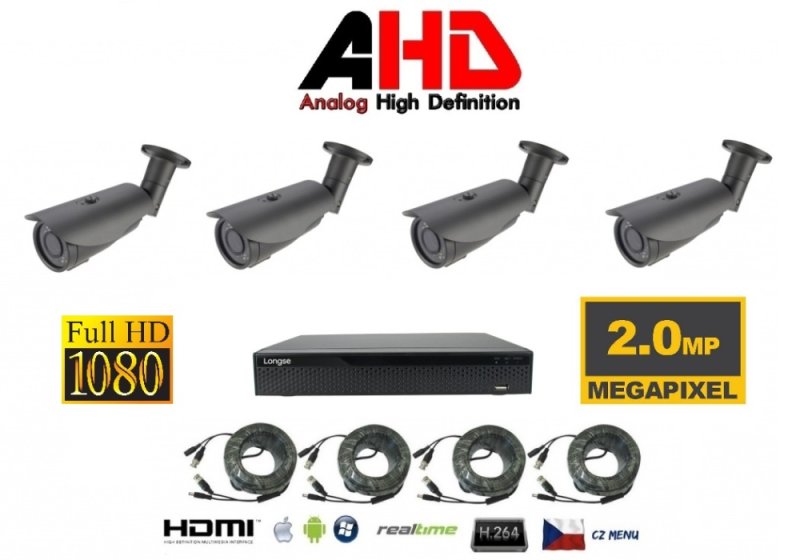 Set di telecamere a 4 canali 2Mpx 4AHD7