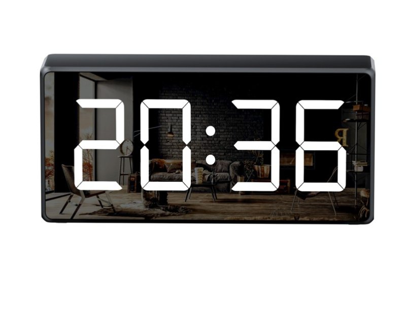 Telecamera 4K Wi-Fi in orologio digitale con visione notturna e rilevamento del movimento