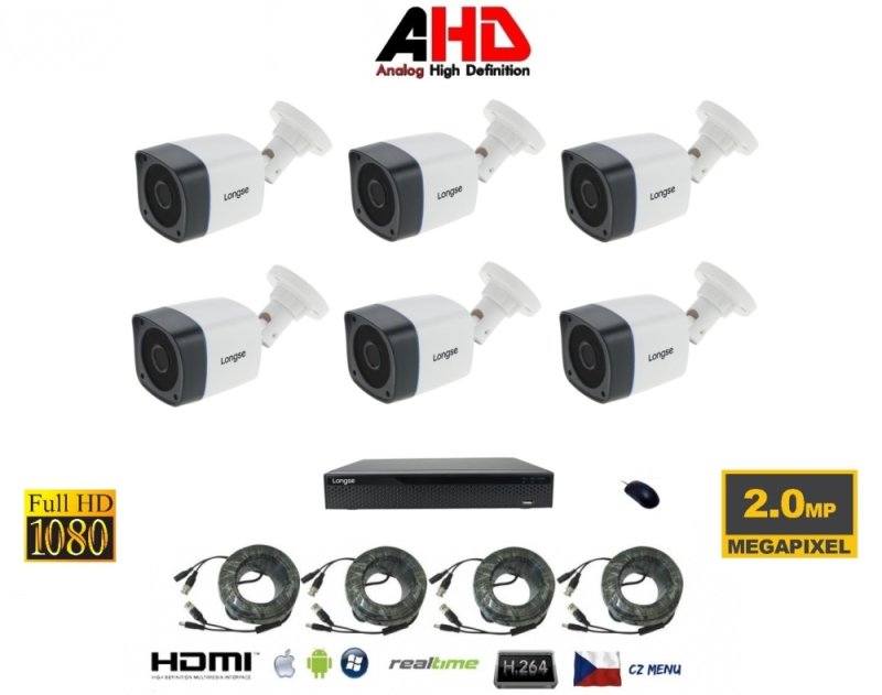 Set di telecamere a 6 canali 2Mpx 6AHD1