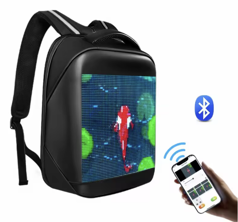Zaino con schermo LCD - Smart WiFi, controllo tramite app