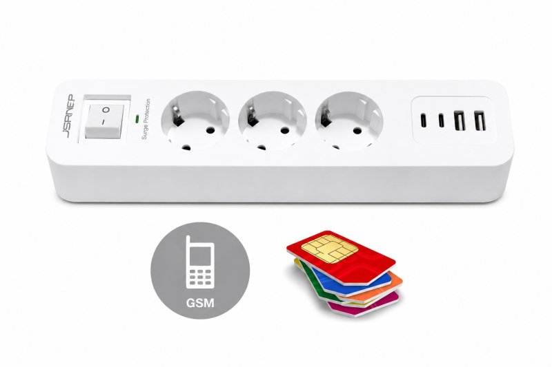 Intercettazione GSM in una prolunga a 3 prese con 4 porte USB