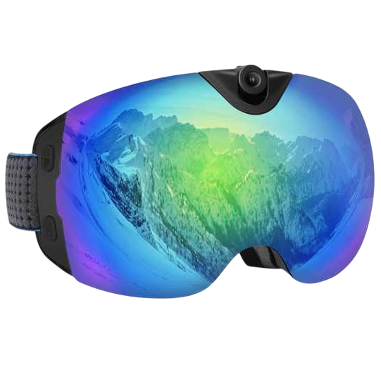 Occhiali da sci con videocamera 4K e connessione WiFi