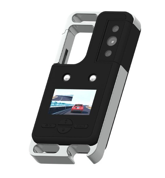 Mini telecamera portatile rotante da indossare con display LED, luce SOS e visione notturna