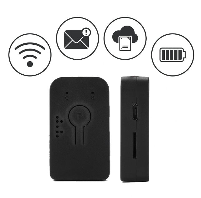 Mini registratore audio WiFi con batteria esterna