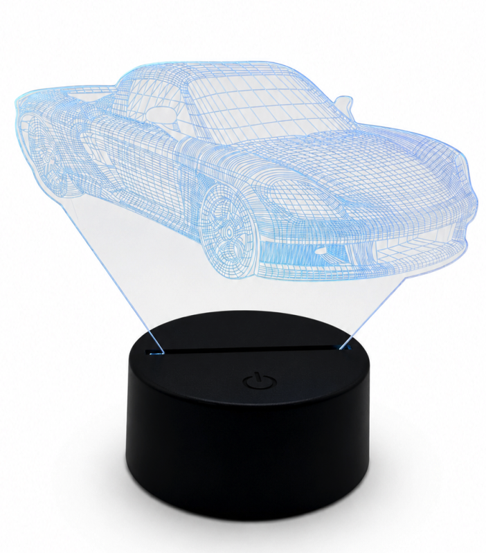 Lampada notturna LED 3D a forma di auto con telecamera Wi-Fi