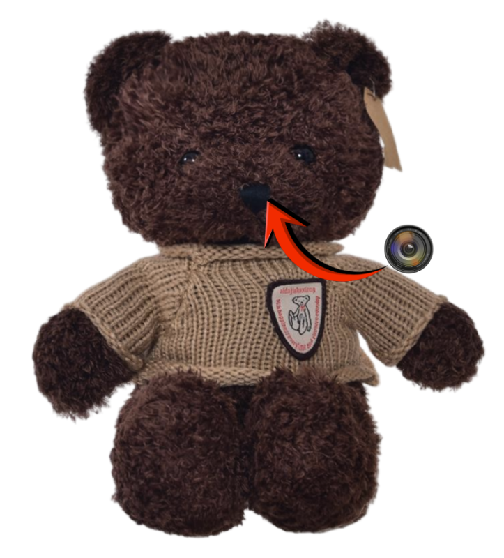 Orsetto di peluche con telecamera IP WiFi nascosta integrata