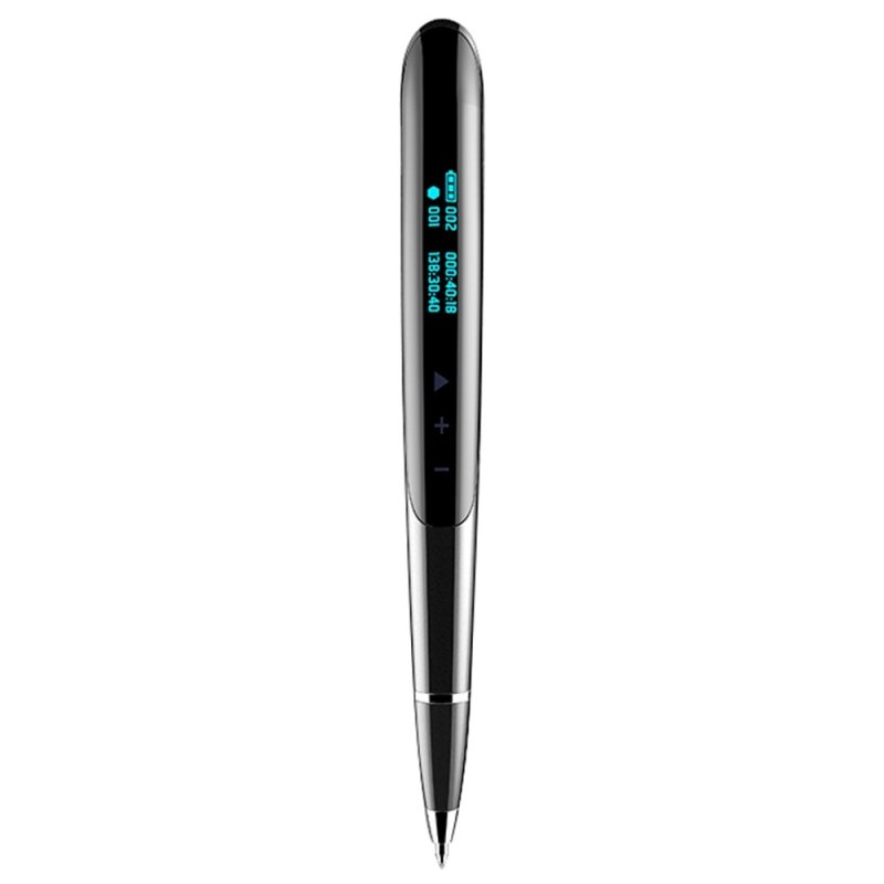 Registratore vocale professionale a penna con display OLED 16GB