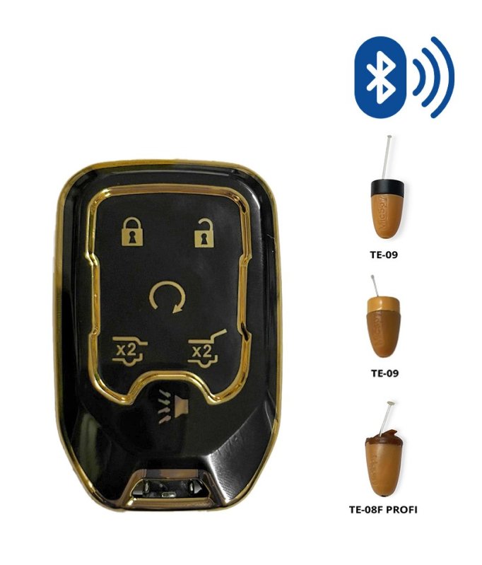 Set Bluetooth PROFI a forma di chiave auto con auricolare invisibile