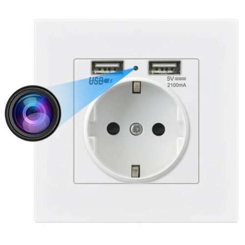 Mini telecamera nascosta in presa elettrica WiFi con USB