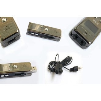 Registratore vocale FM professionale da 8 GB con rilevamento audio