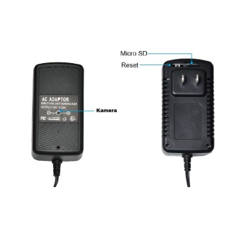 Telecamera spia HD WiFi in adattatore di rete