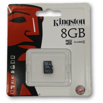 Scheda di memoria Micro SD Kingston da 8 GB senza adattatore, CLASSE 4