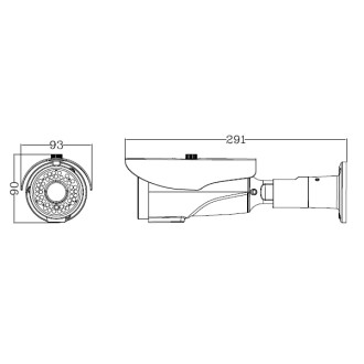 Telecamera AHD da 2,1 MP 1920x1080, 40 m IR