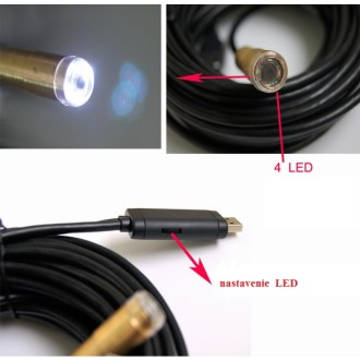 Telecamera USB impermeabile per ispezioni endoscopiche con cavo da 5m/10m/15m/20m/25m