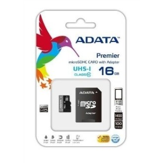 Scheda di memoria Micro SD ADATA 16 GB + Adattatore SD, CLASS 10