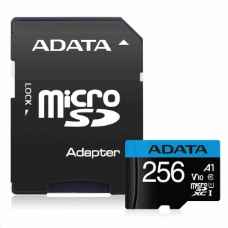 256 GB ADATA Micro SD Memory Card + Adattatore SD, CLASSE 10