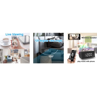 Sveglia Wi-Fi con visione notturna, rilevamento del movimento e altoparlante bluetooth