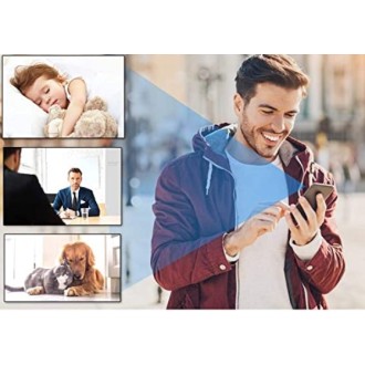 Telecamera HD WiFi nella sveglia con visione notturna e rilevamento del movimento PIR