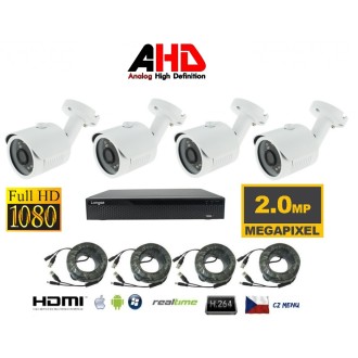 Set di telecamere a 4 canali 2Mpx 4AHD4