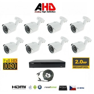 Set di telecamere a 8 canali 2Mpx 8AHD3