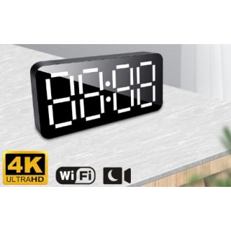 Orologio spia Wi-Fi 4K ultra HD con visione notturna e rilevamento del movimento
