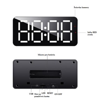 Orologio spia Wi-Fi 4K ultra HD con visione notturna e rilevamento del movimento