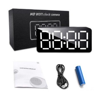 Orologio spia Wi-Fi 4K ultra HD con visione notturna e rilevamento del movimento