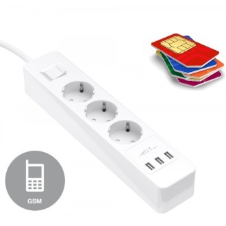Intercettazione GSM in una prolunga a 3 prese con 3 porte USB