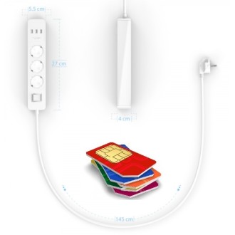 Intercettazione GSM in una prolunga a 3 prese con 3 porte USB