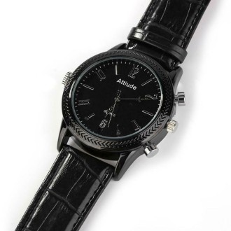 Orologio nero con fotocamera Full HD e visione notturna 32 GB