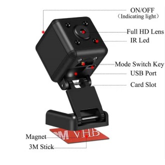 Mini DV sportiva Full HD con rilevamento del movimento e visione notturna
