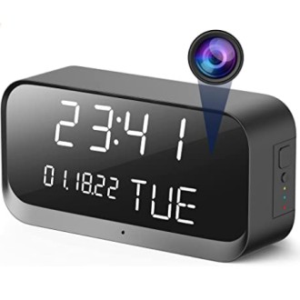 Telecamera Wi-Fi nellorologio digitale con visione notturna e rilevamento del movimento