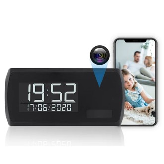 Telecamera Wi-Fi in una sveglia digitale con batteria a lunga durata di 1 anno