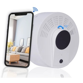 Telecamera Wi-Fi nascosta in un rilevatore di fumo con autonomia in standby fino a 1 anno