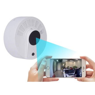 Telecamera Wi-Fi nascosta in un rilevatore di fumo con autonomia in standby fino a 1 anno