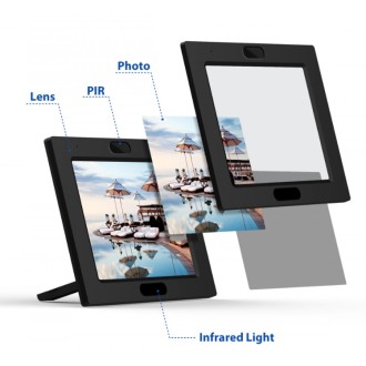 Telecamera DVR 2K in cornice fotografica con sensore PIR, visione notturna e lunga durata della batteria