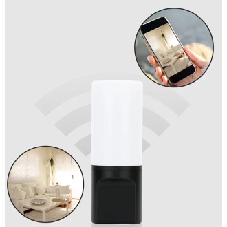 Telecamera di sicurezza Wi‑Fi in lampada con obiettivo rotante