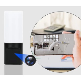 Telecamera di sicurezza Wi‑Fi in lampada con obiettivo rotante