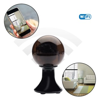 Telecamera di sicurezza Wi-Fi nascosta in una sfera di cristallo nera
